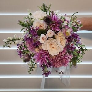Faux floral wedding bouquet